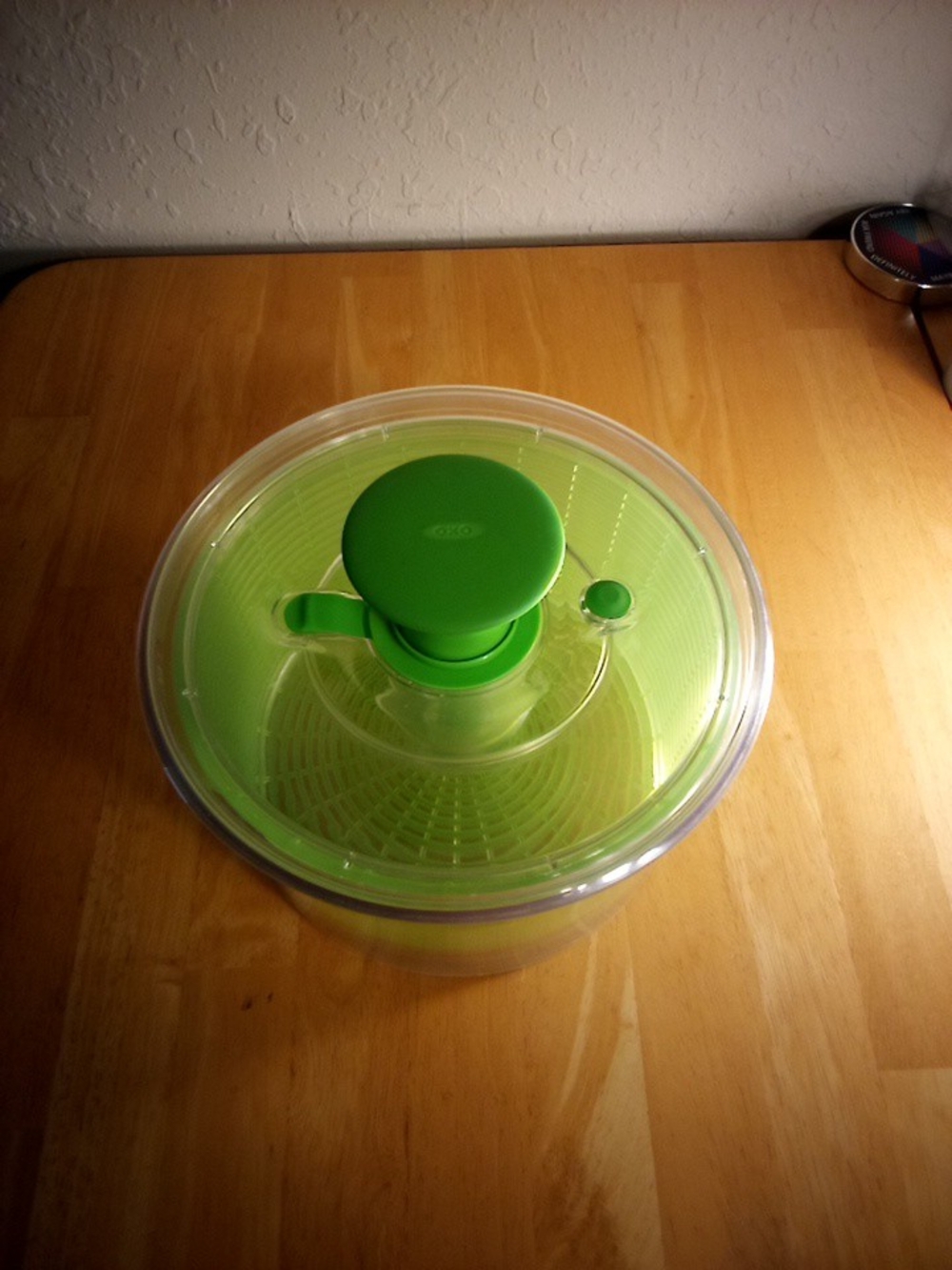 OXO Lime Green Salad Spinner with Clear Lid